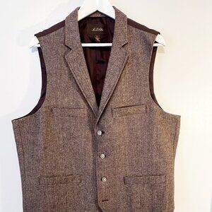 Men's Tasso Elba Vest w/Lapels, 4 Button, Blend, Size XL